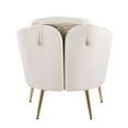 thumbnail image 5 of LumiSource Dahlia Velvet Accent Chair, Cream/Gold, 5 of 7
