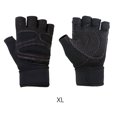 thumbnail image 4 of Soidarity 1 par de guantes de fitness, medio dedo, levantamiento de pesas, ejercicio, ciclismo, equitación, gimnasio, mitones, suministros de Ropa Deportiva, Zapatos Negro XL, 4 of 6