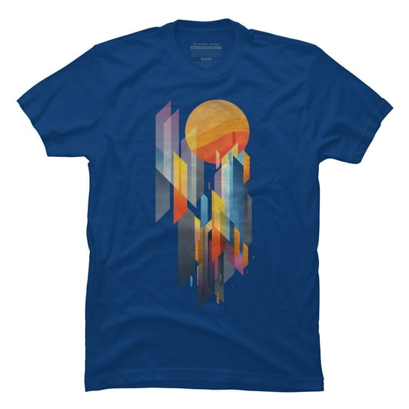 sunset vibes Mens Royal Blue Graphic Tee - Design By Humans 2XL