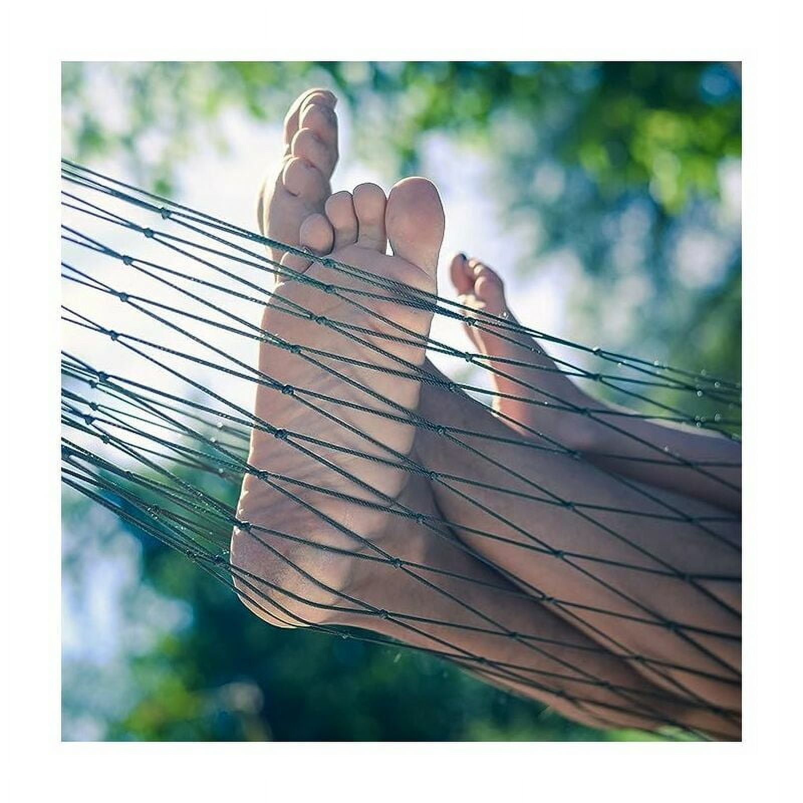 NeveLance Net Hammock, Garden for One Person, Camping, Lightweight for Indoor and Outdoor Use, Green