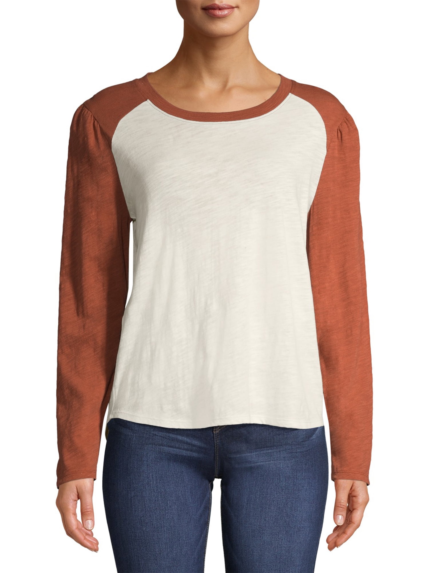 puff sleeve baseball tee