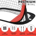 thumbnail image 6 of RUNBOW 3.3x2.2ft Pop Up Portable Soccer Goal for Kids Children's Soccer Net Outdoor Fun in Backyard and Beach（3.3x2.2ft, Red，2 Pack）, 6 of 7