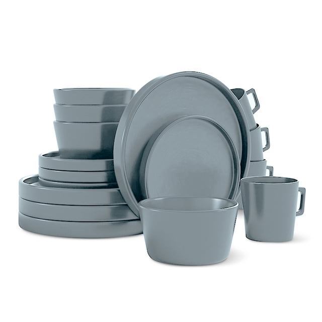 Vajilla de Gres Moderna Casa Litus para 4 Personas 16 Pzs, cubierta porcelanizada