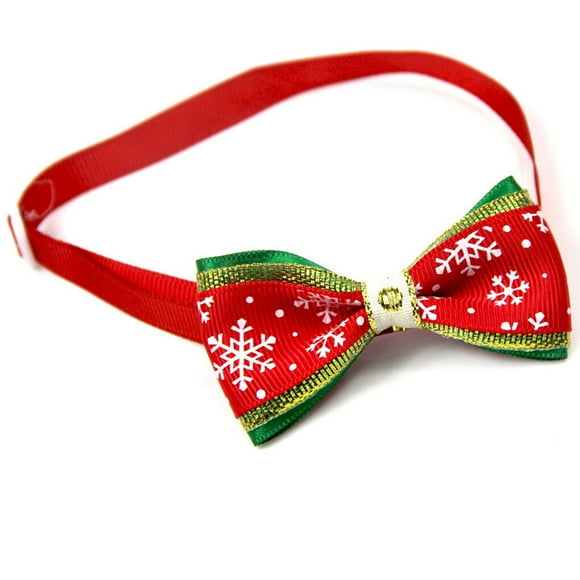 Pet Bow Tie Collar Cat Clothes Accessory Celebration Adorable Christmas Puppy Clothing Prop Neck Decor Christmas Cats Dogs Collars Dressing Accessories Type 8