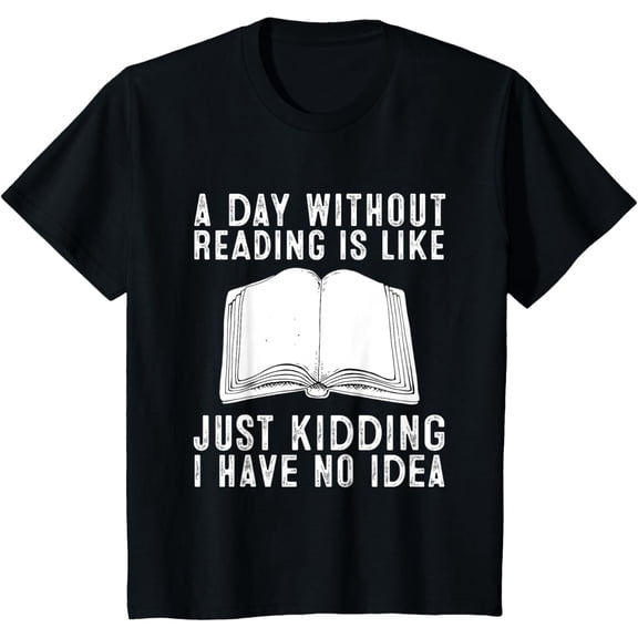 Funny Reading Bookworm Reading Books Lover T-ShirtMen's and women's gift, black and white T-shirt, size: Extra large S-4XL