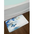thumbnail image 2 of Floral Bath Mat, Blue and White Wild Flowers with Monarch Butterflies Lily Therapy Zen Spa Art Prints, Non-Slip Plush Mat Bathroom Kitchen Laundry Room Decor, 29.5 X 17.5 Inches, Pale Blue, Ambesonne, 2 of 2