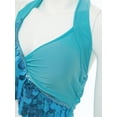 thumbnail image 7 of TTAO Belly Dance Top V Neck Halter Sequin Tassel Bra for Women Dance Class Gym Streetwear Sky Blue One Size, 7 of 7