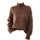 thumbnail image 1 of Sonducket Suéter de mujer cuello medio alto Color sólido elástico chica pulóver cálido clima frío Tops Casual interior exterior moda Prendas para la parte del cuerpo Caqui METRO, 1 of 6