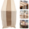 thumbnail image 1 of CRILSTYLEO Elegant Beige Linen Table Runner for Dining Table and Special Event Decoration, 1 of 6