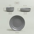 thumbnail image 4 of over&back Rim Dinnerware Set - Stoneware Dishes - Comes with 4 Dinner Plates, 4 Cereal Bowls, and 4 Dinner Bowls - 12-Piece All-Occasion Place Settings - Serves Four - Semi-Matte Charcoal, 4 of 6