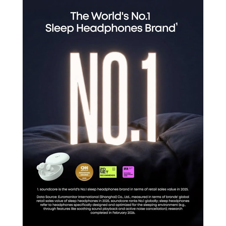 【極美品】Anker Soundcore Sleep A30 Soundcore Sleep A30 by Anker Sleep Earbuds, Smart Active Noise