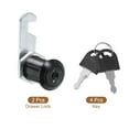 thumbnail image 3 of Cerradura de cajón de gabinete Uxcell con llaves 2 Pcs 1-1/6" (30mm) Cerradura de seguridad de cilindro de aleación de zinc para puerta de armario negra, 3 of 6