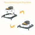 thumbnail image 4 of OLAKIDS  Foldable Baby Walker, 3 in 1 Toddler Walker Leaning-Seated Walk-Behind with Removable Music Tray, Adjustable Height, Washable Seat Cushion for Boys and Girls, 4 of 9