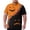 Orange, variant on Halloween Print Big and Tall Golf Shirts for Men Breathable Performance Men Polo Shirts Casual Work Men Polo Shirts Summer Classis Loose Fit Short Sleeve Polo Shirt Red 5XL