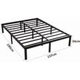 thumbnail image 2 of Cama Doble de Metal con Plataforma Sencilla – Base Resistente con Espacio de Almacenamiento Debajo, Estructura Duradera y Fácil de Montar, Negro (Tamaño Doble), 2 of 4