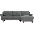 thumbnail image 3 of LifeStyle Solutions Sectionnel Hayworth avec Accoudoirs Roulés en Gris, 3 of 10