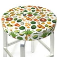 thumbnail image 3 of Bingfone Lemon Fruits Vegetables Padded Round Bar Stool Cover Cushion with Elastic Fabric Round Chair Seat - Lemon Fruits Vegetables, 3 of 7