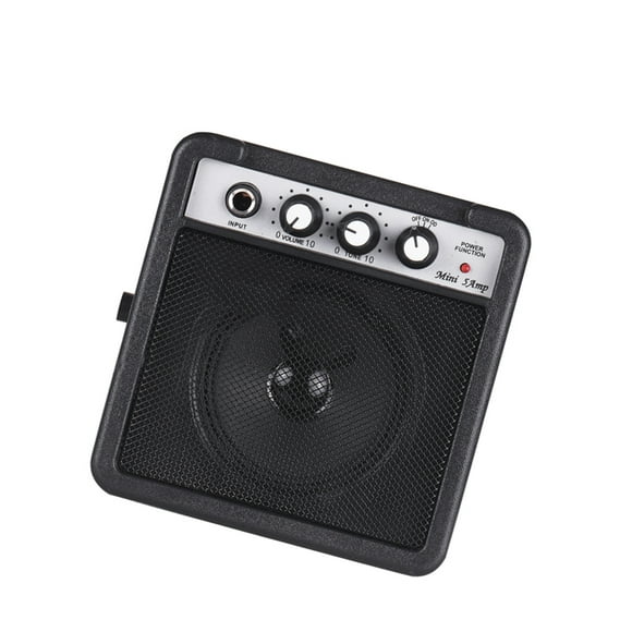 Yeacher 5W Mini Guitar Amplifier Amp Speaker with 3.5mm & 6.35mm Inputs 1/4 Inch Output Supports Tone Adjustment Overdrive