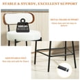 thumbnail image 4 of ALEAVIC Bar Stool Set of 2, Counter Height Upholstered Stools with Metal Legs for Kitchen Dining Room Bar, White, 4 of 6