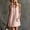 Pink, variant on QUNYINEY Striped Womens Sundresses Casual Mini Summer A Line Sleeveless Tank Dress with Pockets Cowl Neck Loose Fit Dresses
