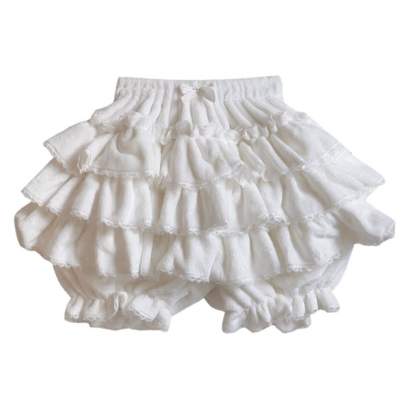 XIAOCHA Lace Ruffled Shorts for Women Sweet Layered Style Casual Bloomers Shorts