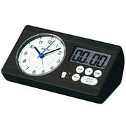 Seiko Clock Table Clock 02: Black Body Size: 6.0 ﾃ・16.0 ﾃ・8.9cm Alarm Clock Hundred Masu Calculation Hideo Kageyama Model Study Time BC408K