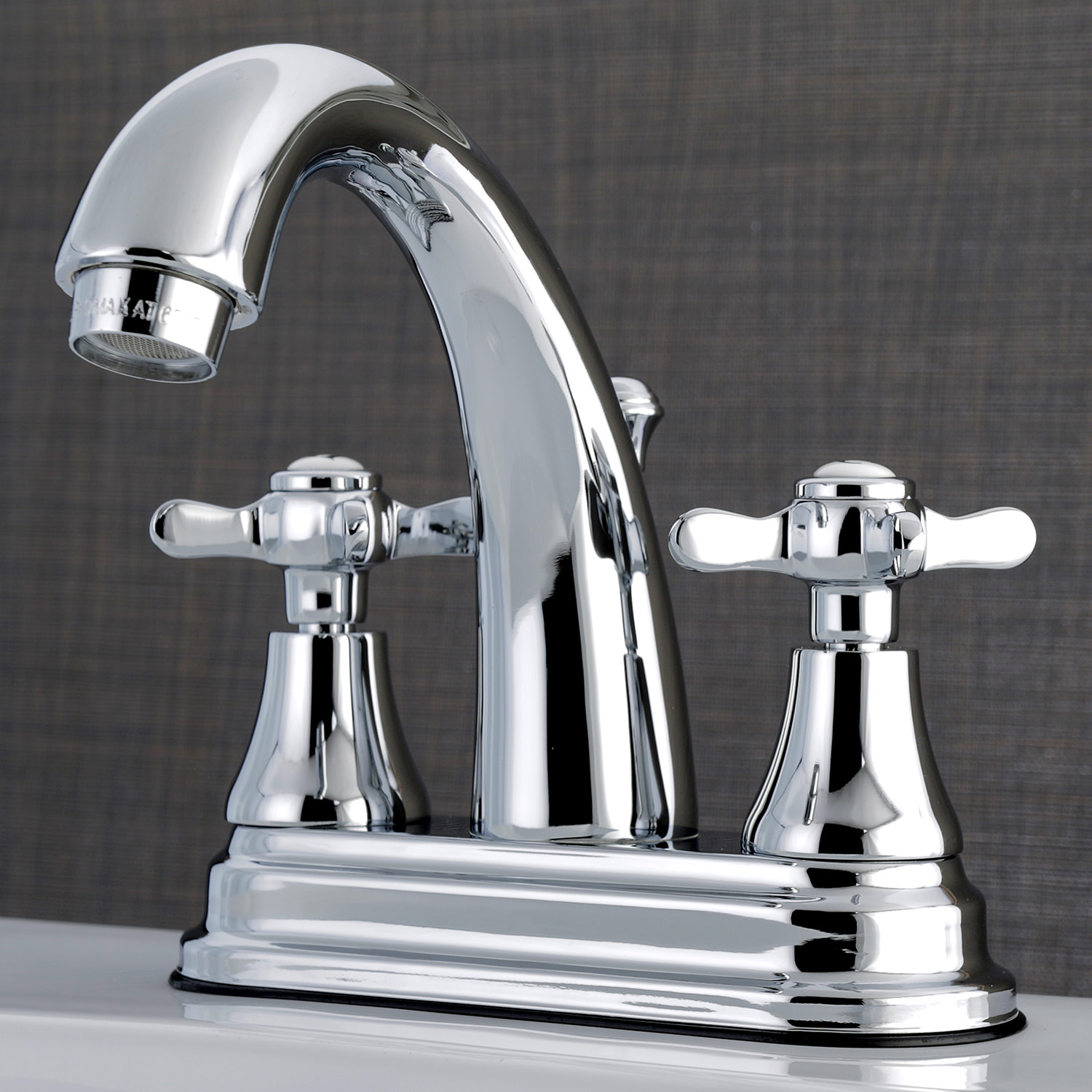 Kingston Brass KS7611BEX 4 in. Centerset Bathroom Faucet, Polished Chrome