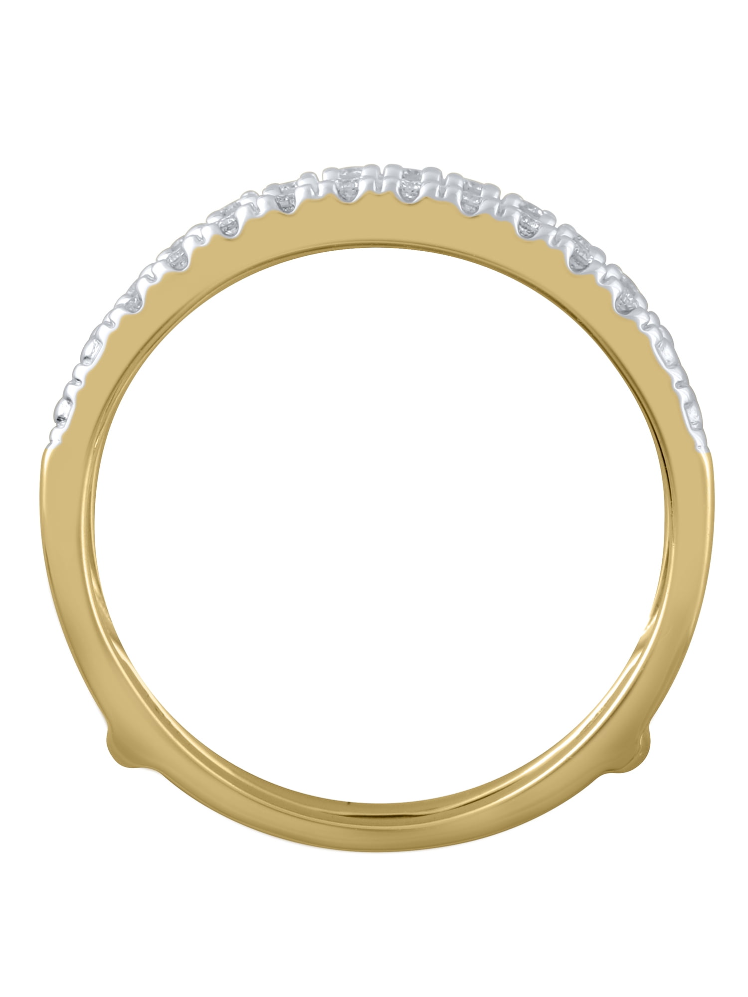 1/10 Carat T.W. (I2 clarity, H-I color) Brilliance Fine Jewelry Diamond Enhancer Ring in 10kt Yellow Gold, Size 9