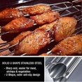 thumbnail image 5 of Stainless Steel Double Prongs Barbecue Shish Kebab Skewers With Wooden Handle6pcsbrown, 5 of 5