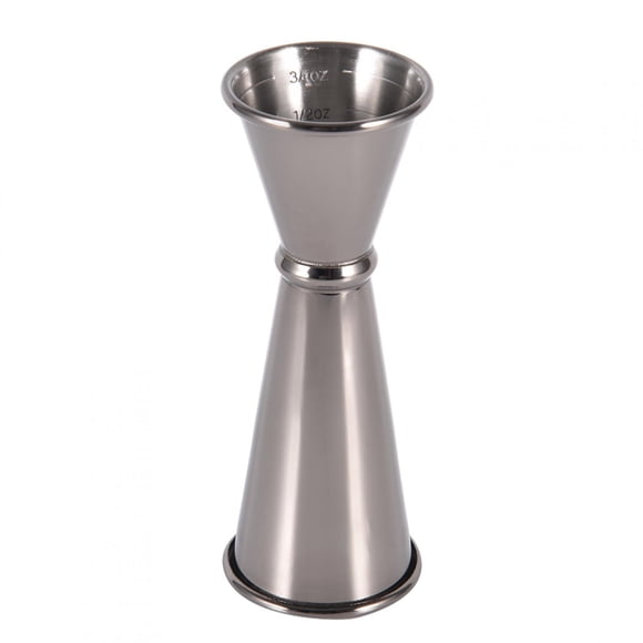 Double Jig, 304 Acier Inoxydable Bar Vin Cocktail Shaker Double Jig Bartending Outil De Mesure Accessoires pour Bartending Quatre Couleurs Disponibles(Le noir)