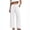 White, variant on Nestiefly Linen Pants Women Wide Leg Palazzo Pants Flowy Elastic Waist Summer Beach Casual Trousers with Pockets White L