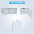 thumbnail image 3 of Senfot Heavy Duty 6FT Folding Table, Portable Plastic Adjustable Waterproof with Handle 300lbs Capacity White, 3 of 6
