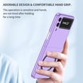 thumbnail image 5 of Magnetic Phone Case for Samsung Galaxy Z Flip3 Compatible for Magsafe, Military-Grade Shockproof Protective Case with Built-in Magnet Circle for Samsung Galaxy Z Flip 3, MS Purple, 5 of 14