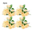 thumbnail image 4 of yingyy 1/2/3 4X Artificial Flower Faux Plant Home Decal Workmanship Multipurpose Long-lasting Exquisite Fake Flowers Wedding Decor Red 1 Pc, 4 of 6