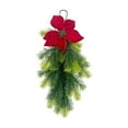 thumbnail image 1 of Fleurs Maison Goutte d'Eau Fait Main avec Nœud Baies Rouges pour Ornement Saisonnier et Présentation Festive, 1 of 6