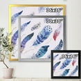thumbnail image 4 of Designart 'Elegant Blue Boho Art Feathers' Bohemian & Eclectic Framed Art Print, 4 of 4