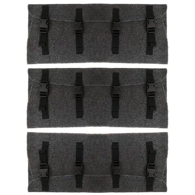 Riwesomey 3 piezas RV Step Carpet portátil desmontable antideslizante reemplazo Rectangular reutilizable lavable escalera alfombra parte con hebilla Accesorios para vehículos recreativos Riwesomey VI017637-00B