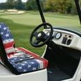 thumbnail image 3 of Yuyamidu USA Flag Golf Cart Seat Covers Golf Club Car Backrest Bottom Seat Cover 4th of July Golf Cart Seat Protector 2 Pack Golf Cart Accessories, 3 of 7