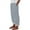 Light Blue, variant on Chbgutlmr Plus Size Pants for Women Striped Printed Elastic Waist Button Loose Lightweight Casual Trousers