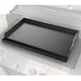 thumbnail image 1 of 25" x 16" Nanoceramic Nonstick Cast Iron Griddle Insert, Rectangular, Sliver, For Gas & Charcoal Grills, 1 of 8