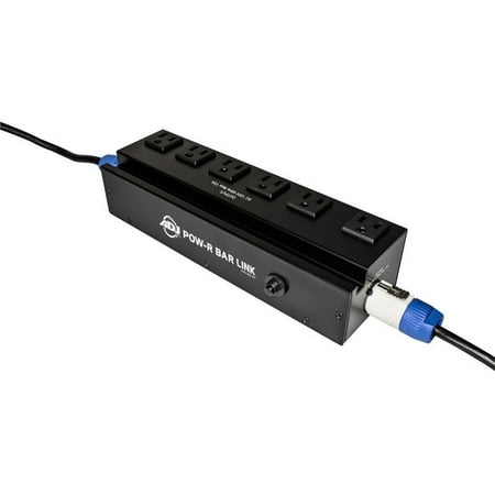 UPC: 0818651020601 | ADJ 6 ft. Power Box with 6 Surge Protected – Sockets Removable PowerCon & Cord Included