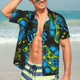 thumbnail image 7 of Susaid Play Game Print Short Sleeve Shirts Button Down Casual Shirts Summer Beach Aloha Button Down Short Sleeve for Men ,3X-Large, 7 of 7