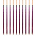 thumbnail image 2 of ASKA L3 Lot de 10 Pointes de Billard Violettes, Érable Canadien de 58 Pouces, Pointe Rigide de 13 mm, Poids Mixtes, 2 of 5