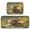 Cow Lying in Sunflowers, variant on 2-Piece Kitchen Rugs Set Non-Slip Mats Carpet Floor for Kitchen, Bathroom (19.7"x27.6" & 19.7"x47.2") Watercolor Powder Blue Pattern