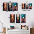 thumbnail image 4 of Designart "Bodhi Enlightenment in Future Minimalism I" Modern Geometric Framed Wall Art Set Of 3 - Pink Abstract Frame Gallery Set For Office Decor, 4 of 7