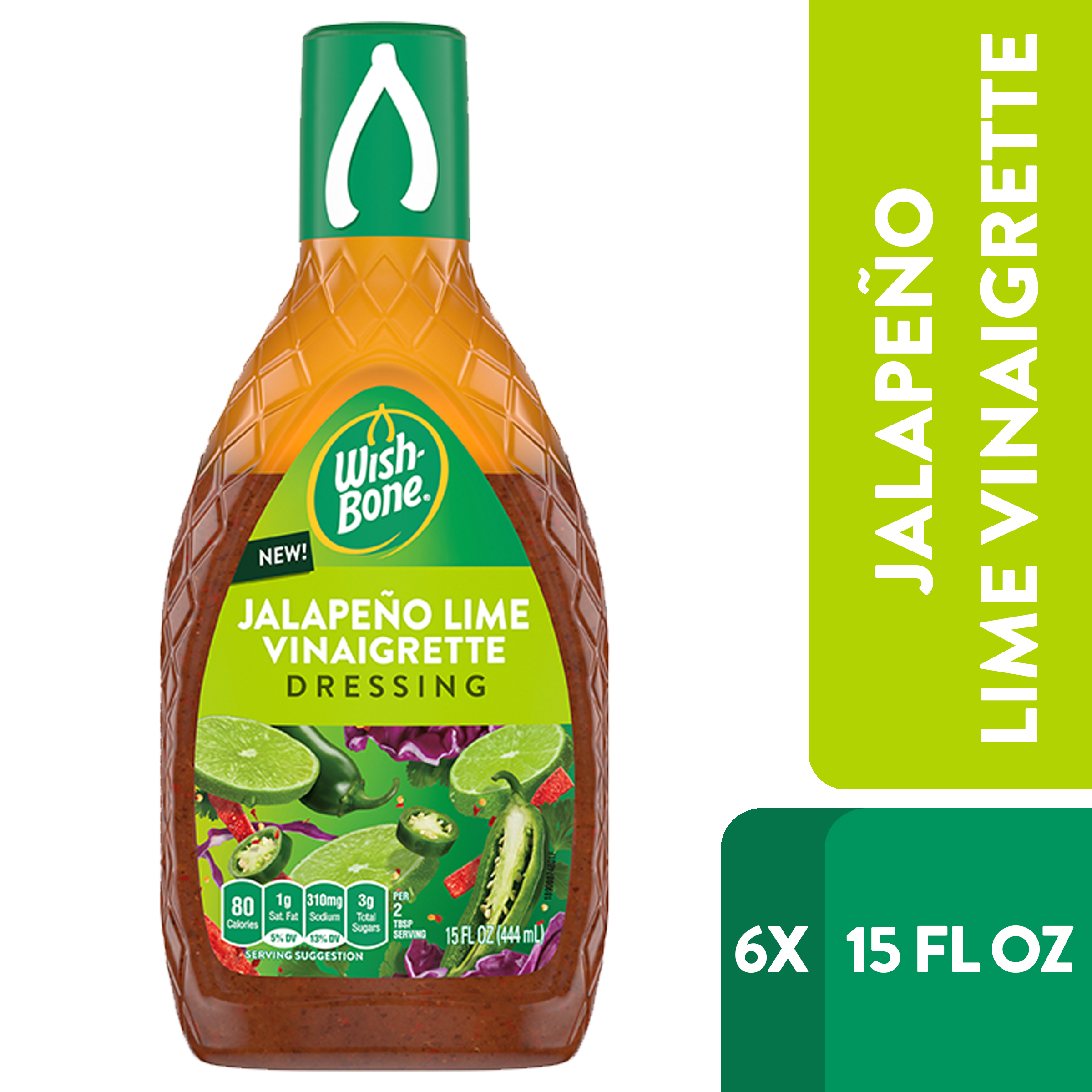 WishBone Jalapeno Lime Vinaigrette Dressing, 15 FL OZ