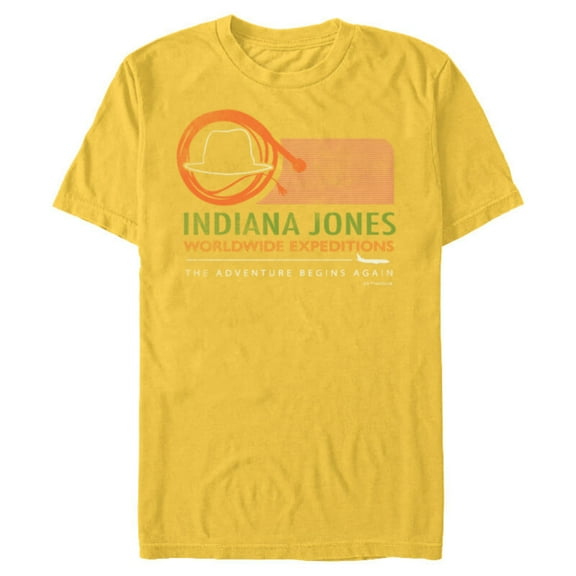 Lucasfilm Indiana Jones and the Dial of Destiny Expeditions - Short Sleeve Blended T-Shirt for Adults - Customized-Yellow
