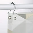 Axidou Durable Shower Curtain Hooks Rings, Stainless Steel Double