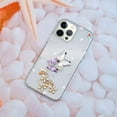 thumbnail image 2 of Compatible with iPhone 13 Pro Max Diamond Case 3D Butterfly Flower Glitter Sparkle Bling Luxury Shiny Crystal Rhinestone Clear Shockproof Protective Cover for Girls and Women, 2 of 12