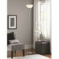 thumbnail image 2 of Mainstays Torchiere 70, Modern Silver Floor Lamp with Frosted Shade, 2 of 2